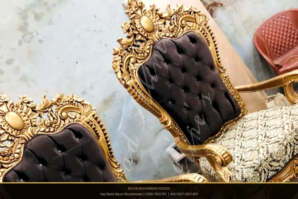 Chinioti Royal Throne Dining Armchairs (Pair)